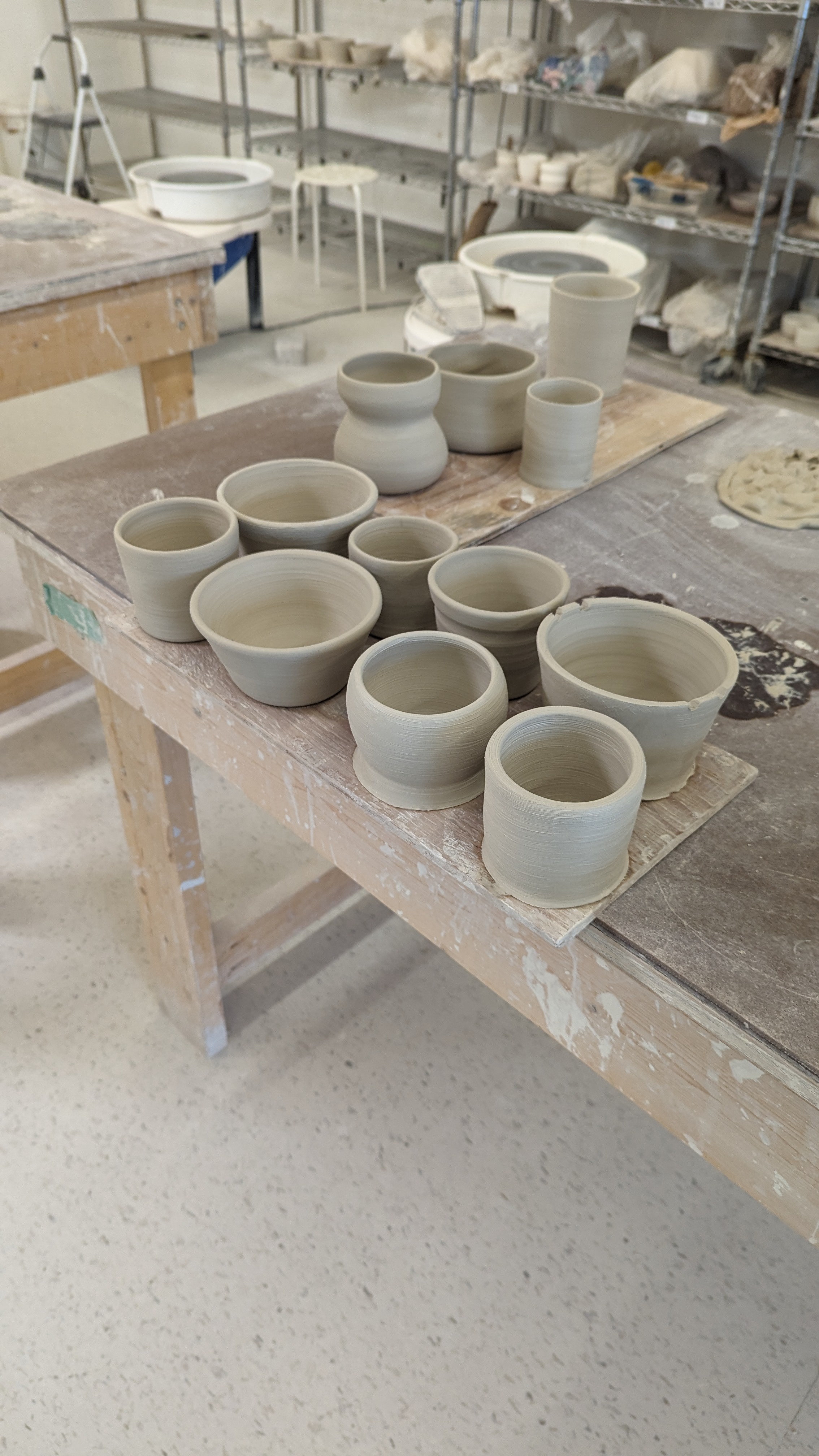 Image a of several pots made out of clay